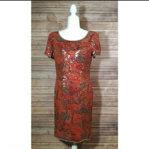 Styleworks vintage red sequined cocktail dress
